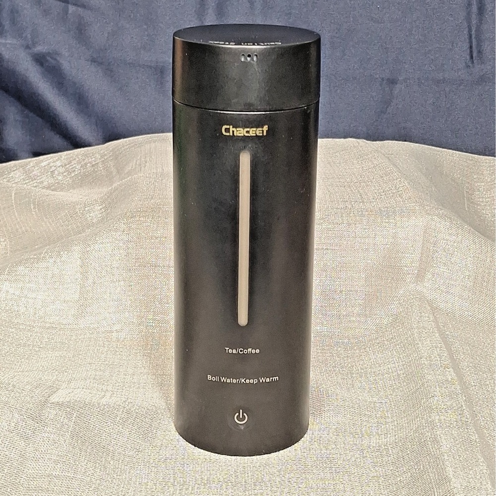 Travel Electric Kettle 350 ml ~8oz Portable Non-stick Stainless Sm Black CHACEEF